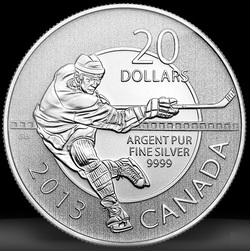 2013 Silver $20 HOCKEY Coin 